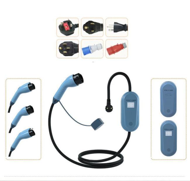 New Energy Portable Electric Car Charger with Cable, Suitable for Outdoor Household