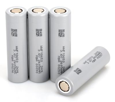China 3.6V 2600mAh Bateria recarregável de iões de lítio 18650 Bateria para baixa temperatura à venda