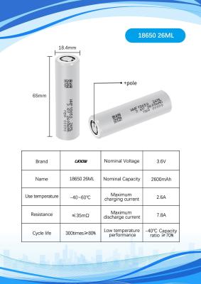 China -40° cilindro Bateria de íons de lítio UN38.3 Baterias recarregáveis de baixa temperatura à venda
