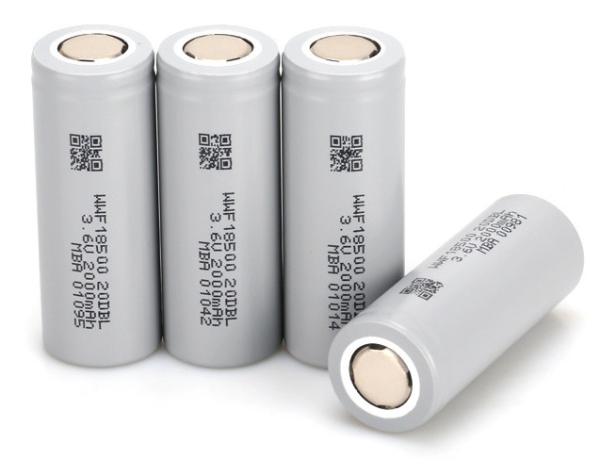 Quality NCA Cathode Low Temperature 18650 Cylindrical Lithium Cells Large Capacity for sale