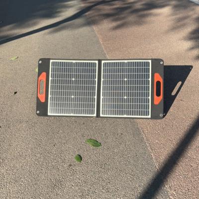 China 60W Solar Cell Panel for Fast Charging 17.5V/3.4A DC Output Foldable Design for sale