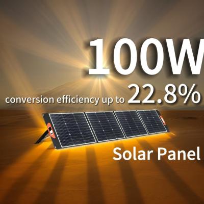 China Panel solar de silicio monocristalino 100W 200W Células fotovoltaicas Modulo Panel solar plegable portátil en venta