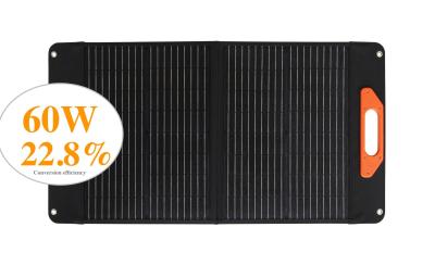 China 30W*2PCS MSDS Folding Flexible Solar Panels UN38.3 Monocrystalline Silicon Solar Panel for sale