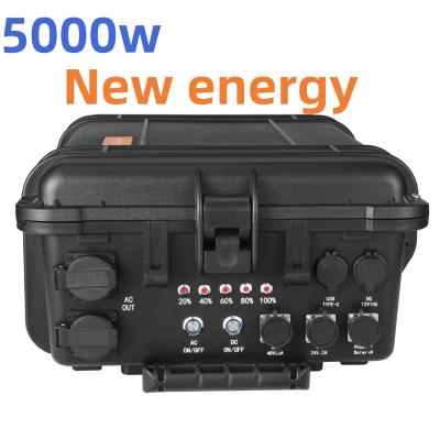 China 5000W AC Outlet Portable Solar Power Station Emergency Generator Rechargeable Inverter Power Bank with 110V/220V for sale