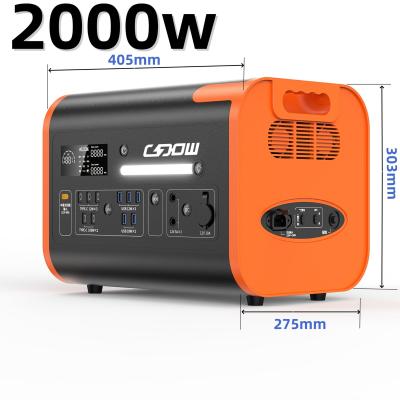 China All Socket Type 2000W Energy Storage Portable Generator for USB Charging and Solar Power for sale
