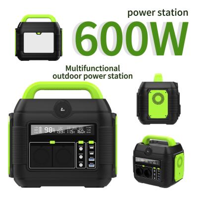 China 600W Outdoor Camping Portable Power Station 500W Power Bank S6 Socket Type South Africa for sale