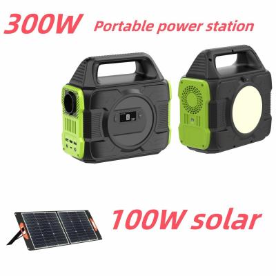 China 300W Smart Solar Generator Mobile Charger Lithium RV Battery Solar Portable Power Bank Station for sale