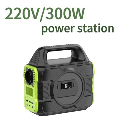 China 110V 220V Solar Power Supply Portable 300W Battery Power Bank with Liquid Crystal Display for sale
