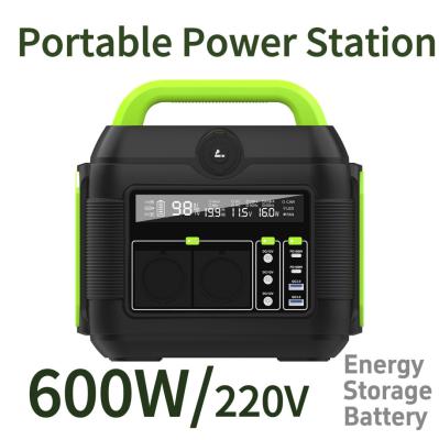 China 600W Camping Portable Power Bank Docking Charging Station for Emergency Energy Supply for sale