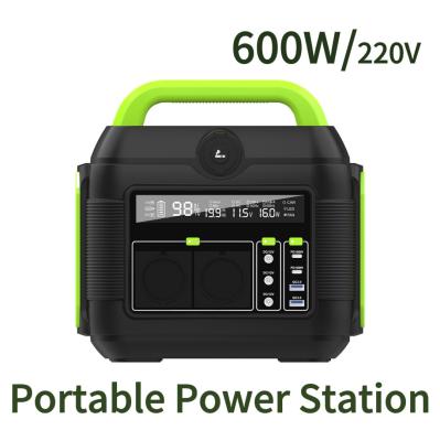 China Recyclable 500W Power Bank 600W Outdoor Portable Lithium Station for Adventure Camping for sale