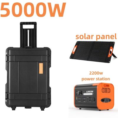 China Newly Designed Portable Solar Power Generator for Outdoor 8000W Peak Power and 6-7h Charging Time for sale