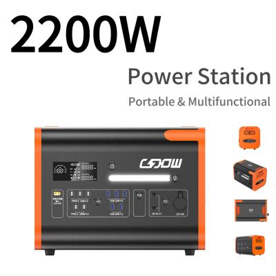 China 2200W Portable Backup Battery Solar Power Station For Outdoor Emergency Situations for sale