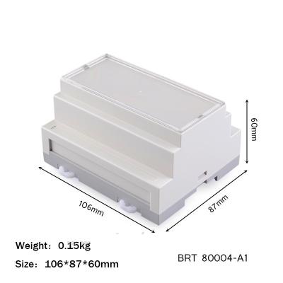 China 106*87*60mm Abs Ul 94 V0 Diy Plc Din Rail Enclosure For Electronics Project for sale