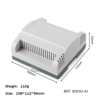China 108*112*56mm Din Rail Enclosure For Electronic Diy Fireproof Plastic Housing Distribution Box for sale