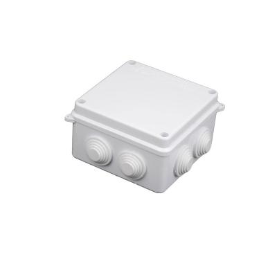 China IP65 ABS Wall Mounted Electrical Junction Box 100x100x70mm With Knockouts Stopper for sale