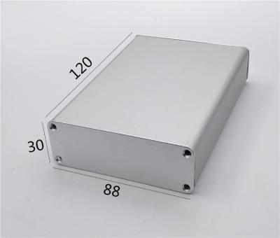 China recintos de aluminio sacados blancos de anodización de la caja de 88*30*120m m en venta