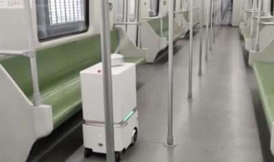 China Metro Disinfectant Spray Robot Dry Mist Mobile Intelligent Sterilisation Robot for sale