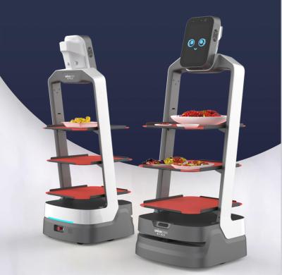 China No Dust Automated Food Delivery Robot Restaurant BBQ Sushi Steak for sale