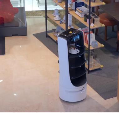 China Waiter Voice Restaurant Service Robot Multitasking Climbing Coffee Delivery Robot for sale