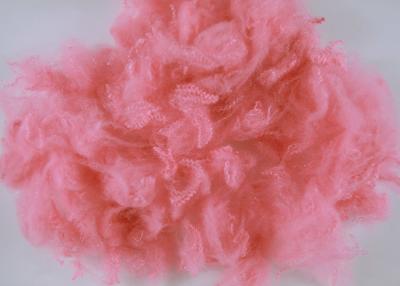China Pink Recycled Polyester Staple Fiber For Nonwoven Carpet Rugs Mattress Fabric for sale