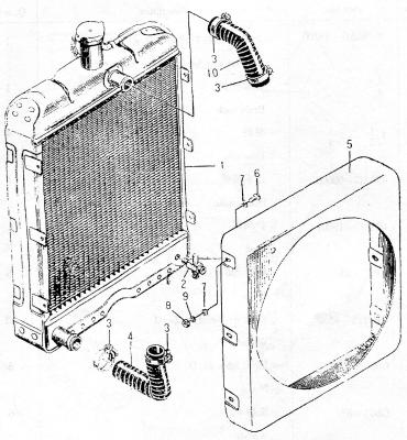 China 495AG Diesel Engine Spare Part Radiator 495AG-19100 China Origin 3kg for sale
