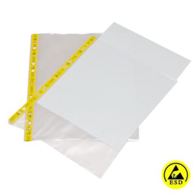 China Clear ESD Document Protector Sleeves With 11 Holes for sale