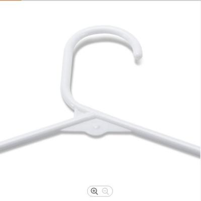 China Bathroom Thick Plastic Hangers Sinfoo White Plastic Clothes Hanger for sale