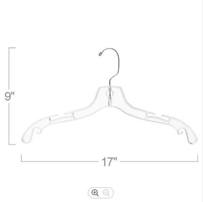 China PS Thick Plastic Hangers , Transparent Plastic Shirt Hangers for sale