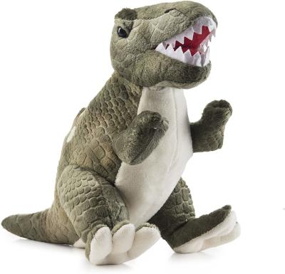 China Green Tyrannosaurus plush toy with long pointed teeth A dinosaur plush toy made of embossed shearing plush for sale