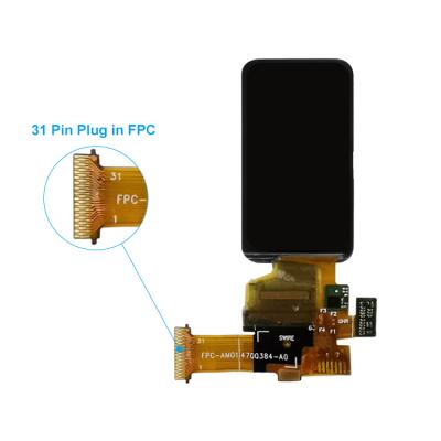 China 1.47 Inch Oled Display Screen 1080*1024 Dots 31PINS QSPI Interface Driving IC SH8501B0 for sale