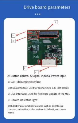 China 0.39 Inch Monochrome Micro OLED Display CVBS Interface 1024*768 400cd/M² Brightness for sale