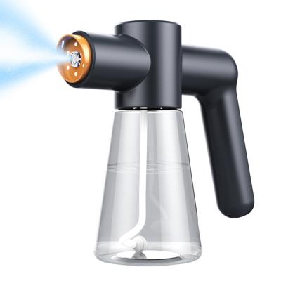 China Barber Club Handheld atomizer sprayer Beauty Nano Aftershave Gun 2 Speed Option UV Light Cordless Barber Aftershave Spray Gun for sale