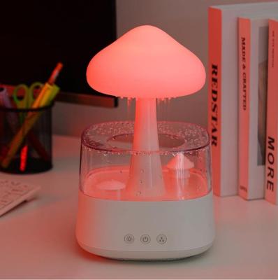 China Customize Patent white noise satisfying soothing sleep mushroom shaped water drop sound rain cloud humidifier for home for sale