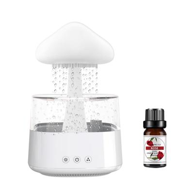 China 2023 New Private Model 450ml Bedroom Essential Oil Raining Sound Aroma Cloud Night Light Humidifier for sale