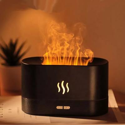 China New Arrival 2022 Popular Flame Diffuser Night Light Gift Set Decor Water Humidifier Diffuser with Aroma Essential Oil for sale