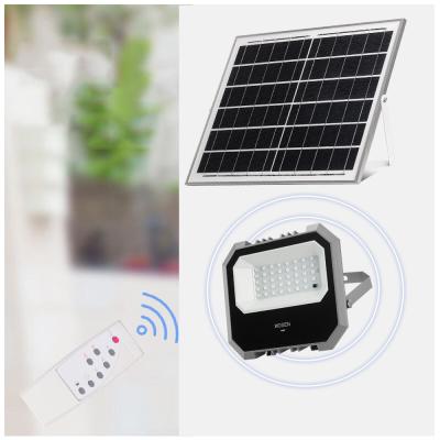China Sensor inteligente luces de seguridad solar al aire libre 100W 150W ángulo de luz ancha en venta