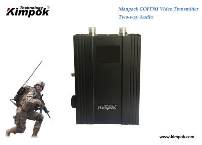 中国 300 - 900Mhz COFDMのビデオ送信機、5W HD無線デジタルAVの送り主3km NLOS Manpack 販売のため