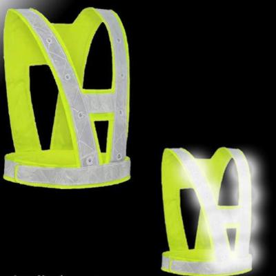 China Sanitation  LED Reflective Traffic Light Emitting PPE Safety Wear Vest for sale