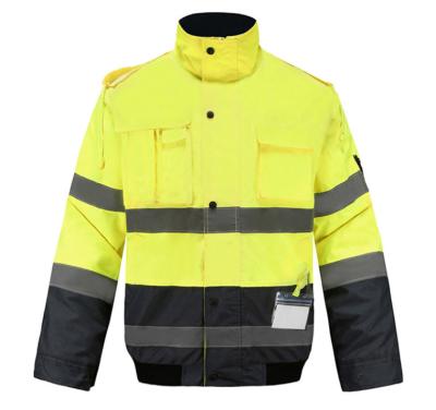 China Reflective PPE Safety Wear Waterproof Jacket High Visibility Traffic Warning Safety Work Clothes Can Be Customized Logo for sale