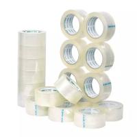 China No Bubble Box Sealing Carton Bopp Sealing Tape Transparent Clear Adhesive Tape With Logo for sale