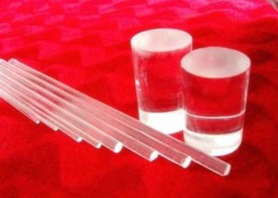 China Light Guide Optical Solid Pure Quartz Glass Rod High Strong Hardness for sale