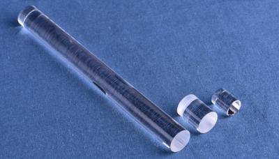 China Uncoated  Fiber Optic Transparent Quartz Rod 10mm Diameter for sale