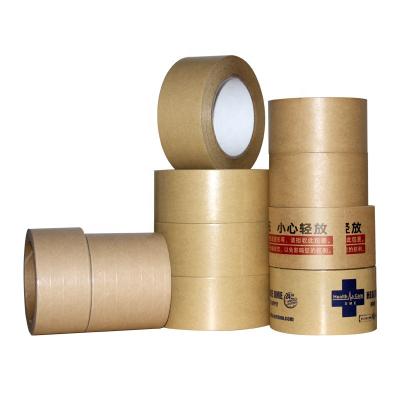 China Eco-Friendly Brown Adhesive Single Side Self Adhesive Kraft Paper Tape For Packing for sale