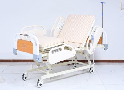 China Elektrisch 3-functie ziekenhuisbed Hoogte verstelbaar 440-700mm ABS hoofdbord Voetbord Te koop