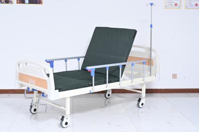 China Manual 2 manivelas cama de hospital manivelas invisibles ABS cabezal y tablero de extremo con 5' rollos silenciosos médicos en venta