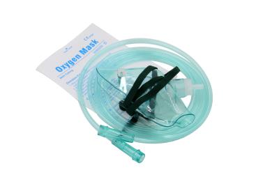 China PVC Green High Flow Nasal Cannula Oxygen 210cm For Inhalation for sale