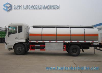 China Dong Feng Gasoline / Light Diesel 13m3 Stainless Steel Fuel Tank Truck 4x2 for sale