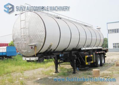 China Cylinder Flue Heating Asphalt Tanker Trailer 2 Axle High Capacity 32000L for sale