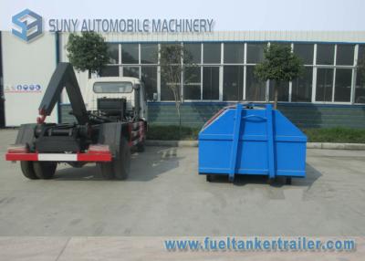 China Dongfeng 2 Axle 5 Ton Hook Lift Garbage Truck Refuse Waste Collection Truck for sale