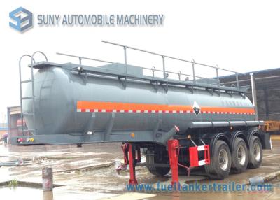 China 3 Axle Sulphuric Acid 18000L Fuel Tanker Semi Trailer 9980*2490*3800mm for sale